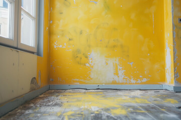 Empty room in an abandoned house