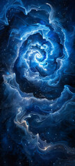 Obraz premium Blue Inferno A Swirl of Flames