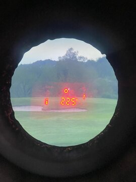 Bushnell range finder down the scope
