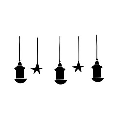Naklejka premium islamic lantern decoration icon