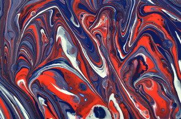 abstract art background blue and red with a wave pattern