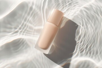 Naklejka premium Cosmetic foundation mockup cosmetics lipstick perfume