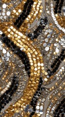 Obraz premium Jewelry gold necklace pattern