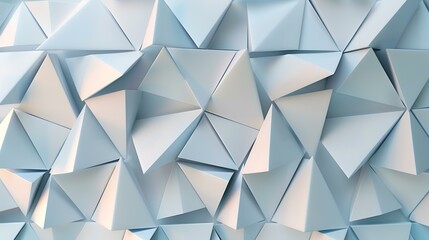 Abstract 3d rendering of chaotic polygonal shape. Futuristic background design.