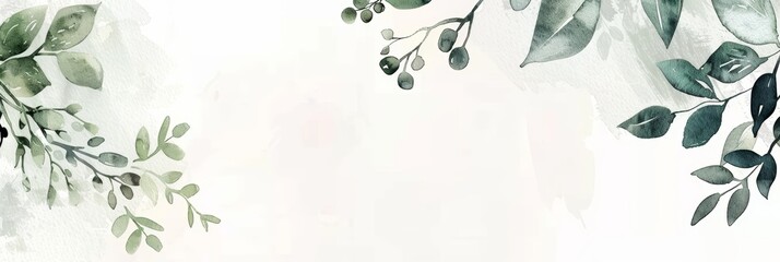 Delicate Floral Wedding Frame Elements on White Background Generative AI - obrazy, fototapety, plakaty