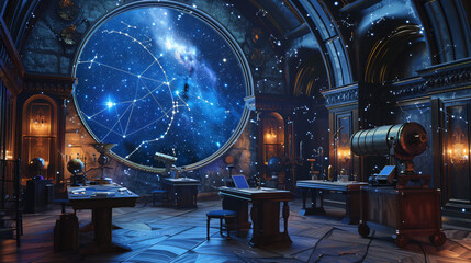 Starry Sanctuary: Mystical Celestial Observatory for Cosmic Exploration