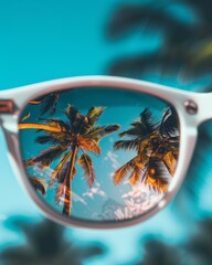 Tropical Paradise Viewed Through Sunglasses