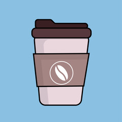 Coffee cup  vector flat illustration
