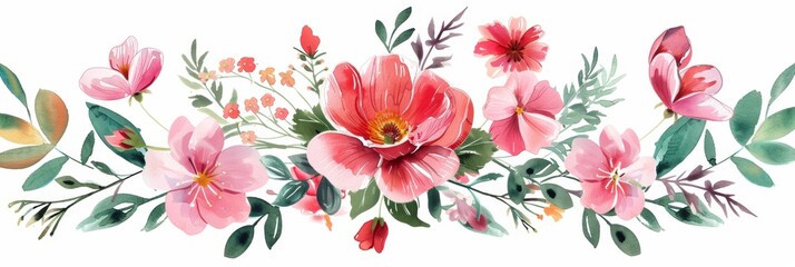Vibrant Floral Bouquet with Decorative Elements Generative AI