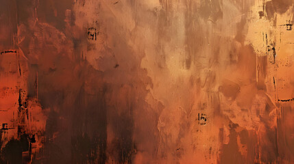 A brown and orange grunge background texture with large brush strokes 