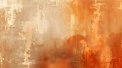 A brown and orange grunge background texture with large brush strokes 