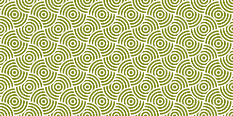 Japanese seamless pattern in oriental geometric traditional style.Circle ornament.Green abstract asian creative motif. Vintage tiger.