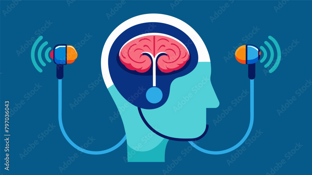 Poster a pair of wireless earbuds with builtin neurofeedback technology allowing the user to train their br