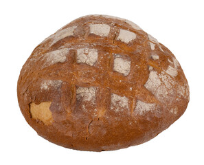 loaf of bread isolated on white background