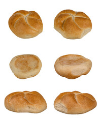 buns on white background