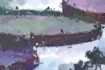 Oil paintings and various flowers, lotus leaves, lotus ponds, and sunflowers are beautiful