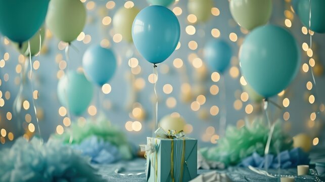 Colorful balloon decorated for birthday party.