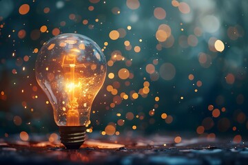 Innovative idea sparks creativity and new ideas in technology and business. Concept Innovation, Creativity, Technology, Business Opportunities, Growth Mindset