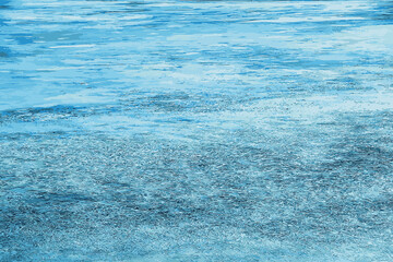 Illustration of an icy river surface. Texture of ice and water fragments. Winter background