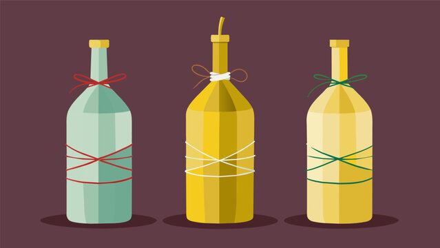 Turning empty wine bottles into chic vases by adding metallic paint and twine.