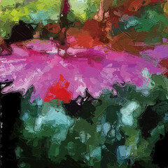 Oil paintings and various flowers, lotus leaves, lotus ponds, and the beauty of marine life