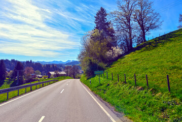 St 2001 zwischen Auers und Röthenbach (Allgäu), Schwaben/Bayern