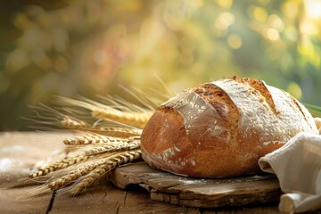 Sliced of rye bread on wooden table. Close-up.. Beautiful simple AI generated image in 4K, unique.