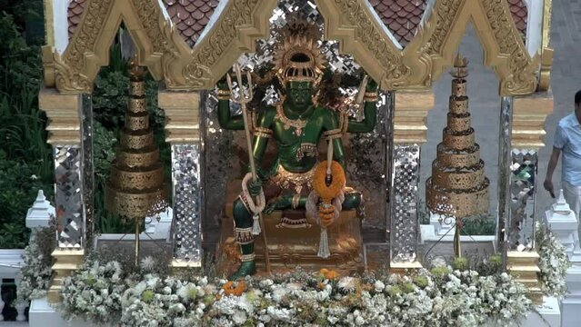 Indra Hindu god statue, Phra Indra Shrine, Sakka god