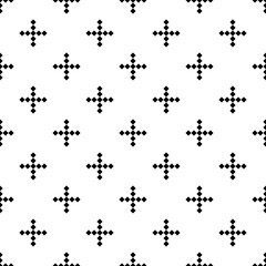 Seamless pattern. Checks ornament. Diamonds wallpaper. Ethnic motif. Rhombuses backdrop. Geometric background. Squares illustration. Digital paper, textile print, web design, abstract. Crosses vector.