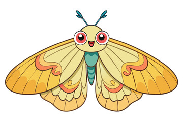 comet butterfly cartoon vector illustration