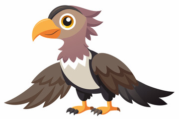 condor bird cartoon vector illustration