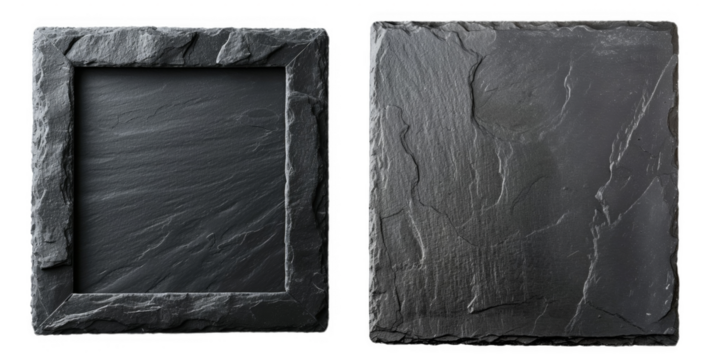 Dark grey stone frame. Rock stone border