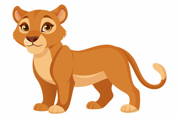 cougar cartoon vector illustration