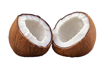 Coconut isolated on a transparent background 