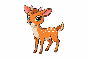 Obraz na płótnie Canvas deer cartoon vector illustration