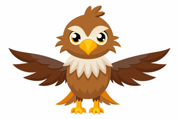 Eagle bird cartoon vector illustration