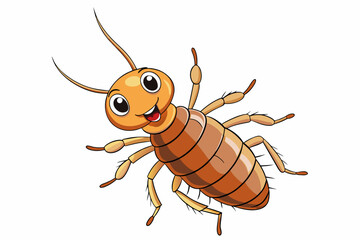 earwig insect cartoon vector illustration