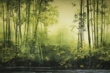 Bamboo grove outdoors nature plant. - obrazy, fototapety, plakaty