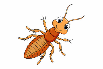 earwig insect cartoon vector illustration