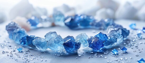 Blue Crystal Bracelet Close Up