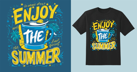 Enjoy the summer t shirt design -typography design