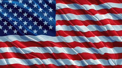 Waving American Flag Symbolizing National Pride