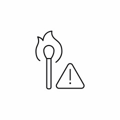 match burning fire danger icon