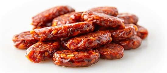 pile of chorizo sausages