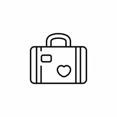 luggage baggage load vacancy trip airport icon