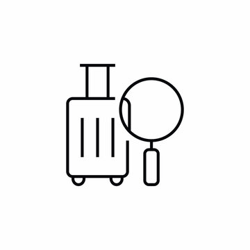 lost baggage luggage search icon