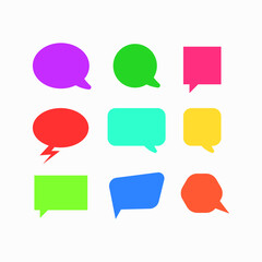 speech bubble talk chat message set