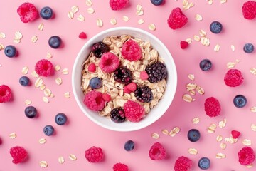 Fototapeta na wymiar Acai enriches breakfast with pecan facts for natural morning nutrition, paired with cold morning hazelnuts in organic choices for a balanced breakfast nutrition choice.
