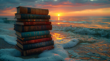 books on the beach