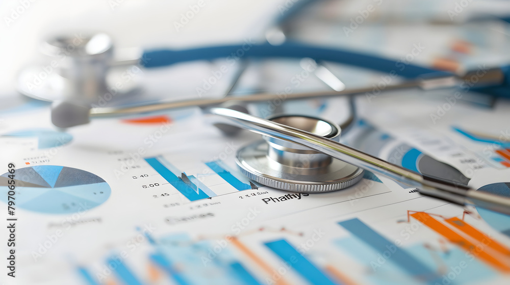 Poster a diagram of healthcare expenditure with a pointer ascending. reflecting the nations health sector i